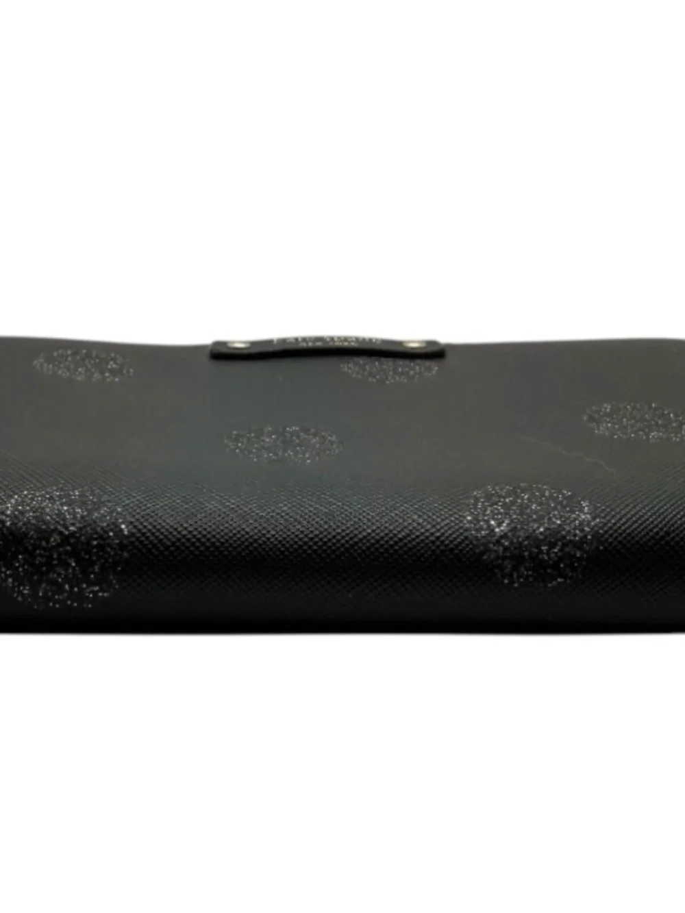 Kate Spade Women's Black Wallet with Silver Glitter Polka Dots